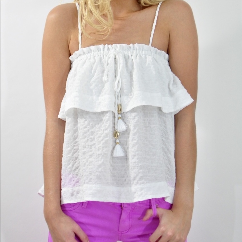 Lilly Pulitzer Mays spaghetti strap flounce top - Picture 8 of 8